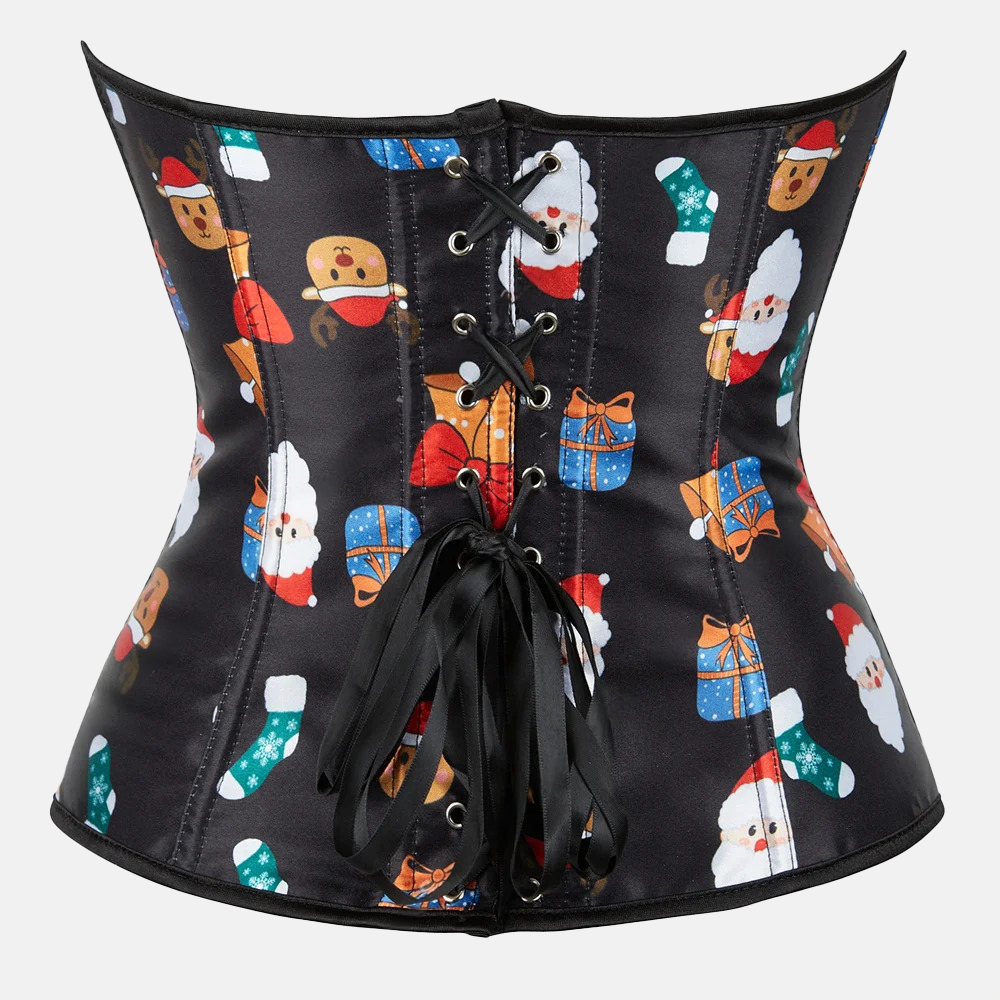 Bustier corset Noël vu de dos