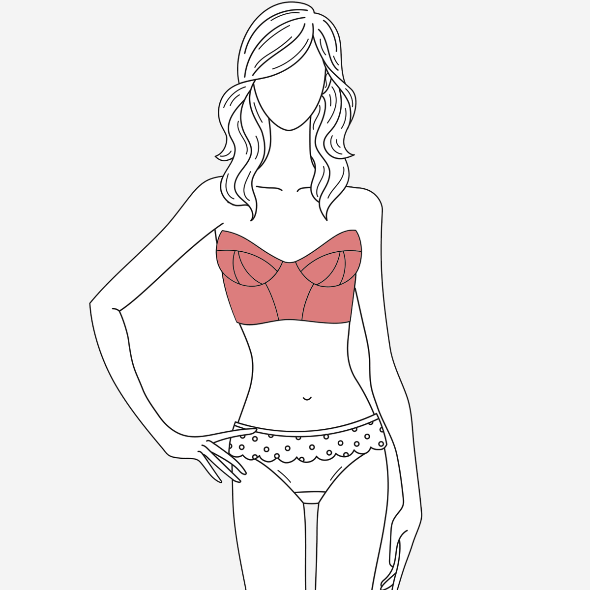 Illustration d'une femme portant un bustier