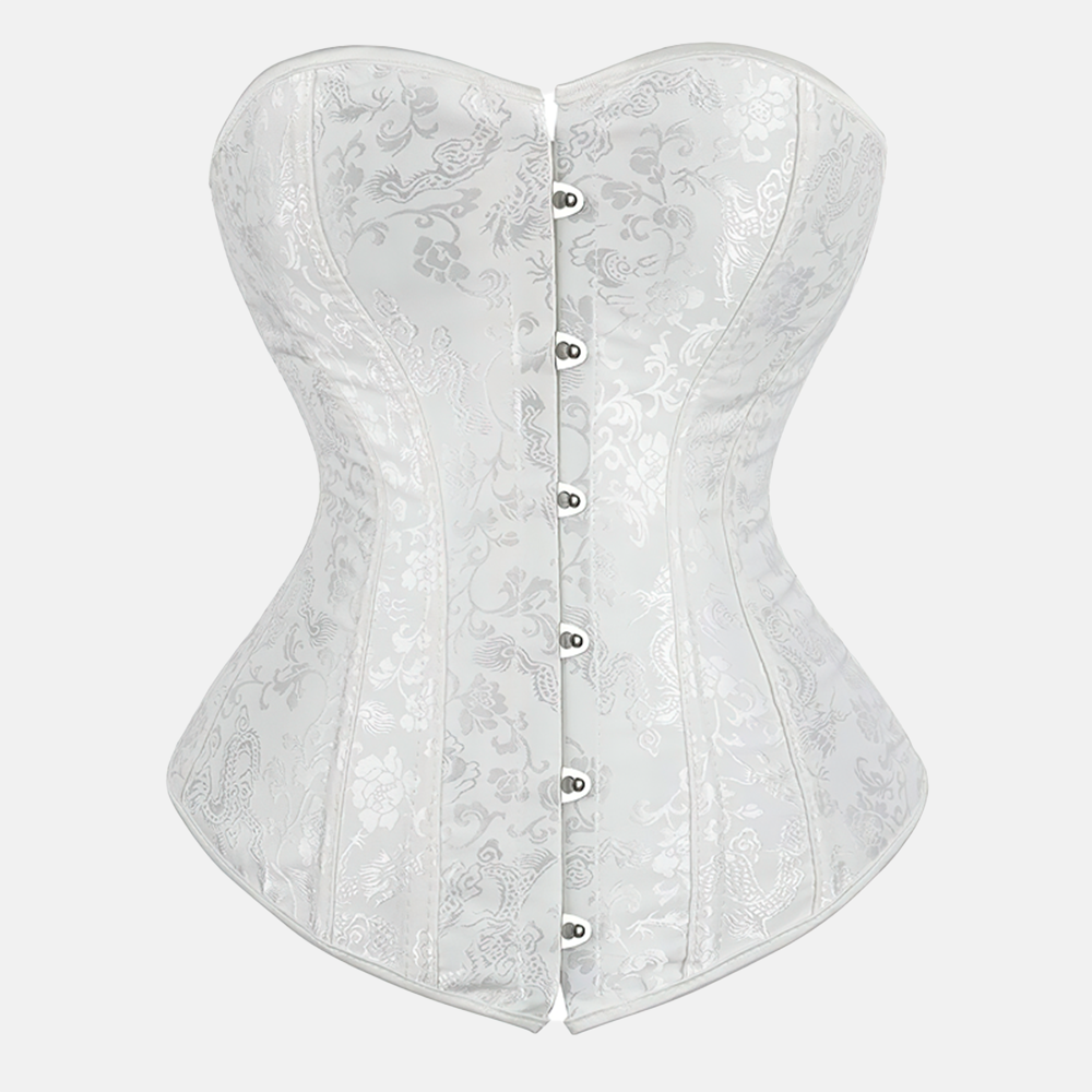 Corset bustier blanc zoom avant
