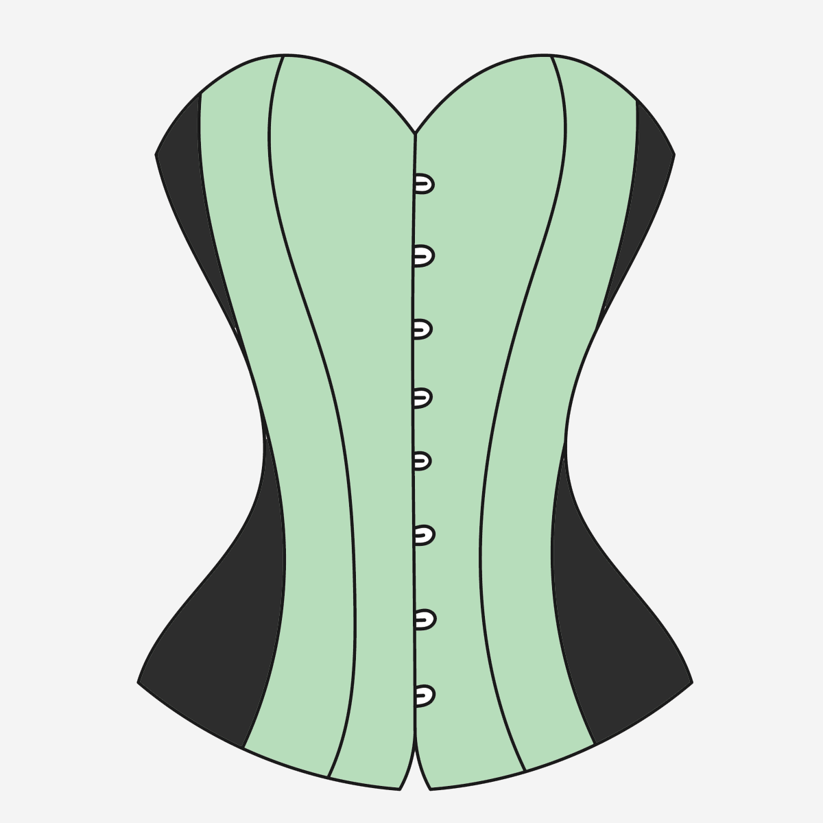 Illustration d'un corset bustier