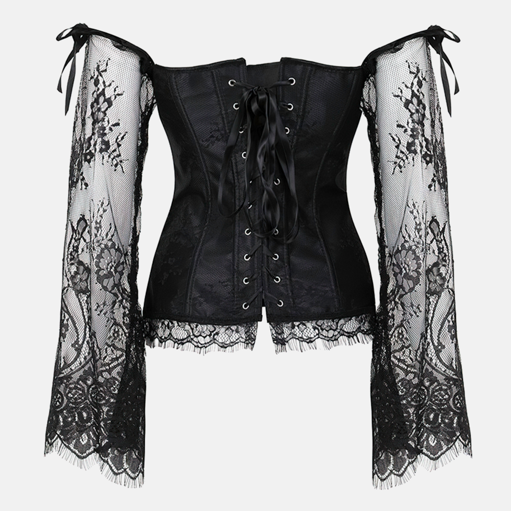 Bustier corset noir zoom dos