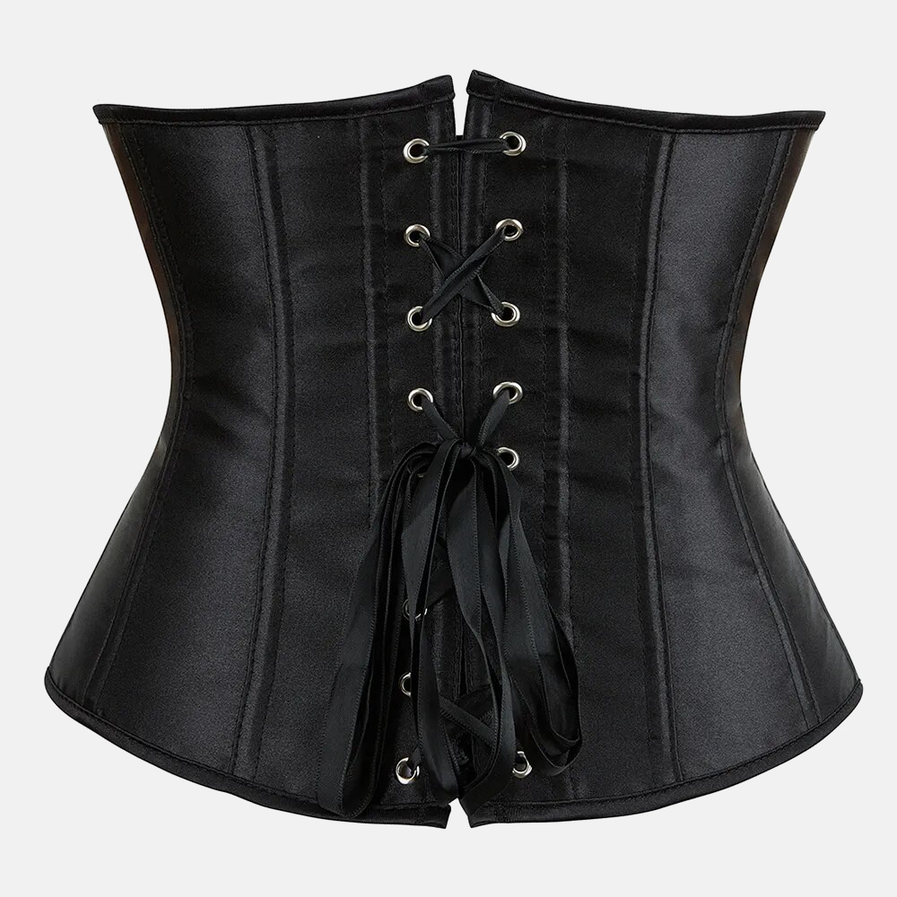 Corset serre-taille noir zoom dos