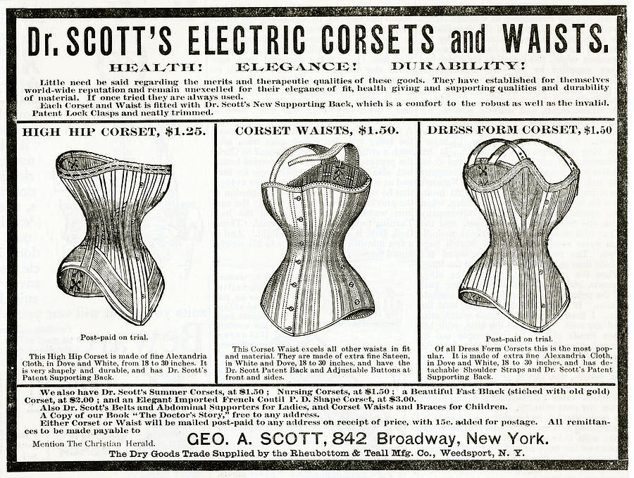 Publicité pour les corsets du Dr Scott, 1890