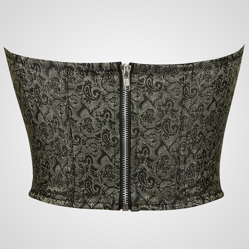 Zoom sur un bustier corset sexy vu de face vu de dos
