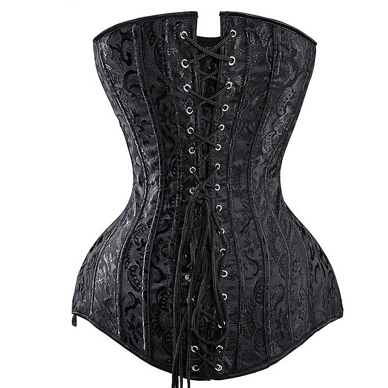Zoom sur le dos d'un corset bustier long