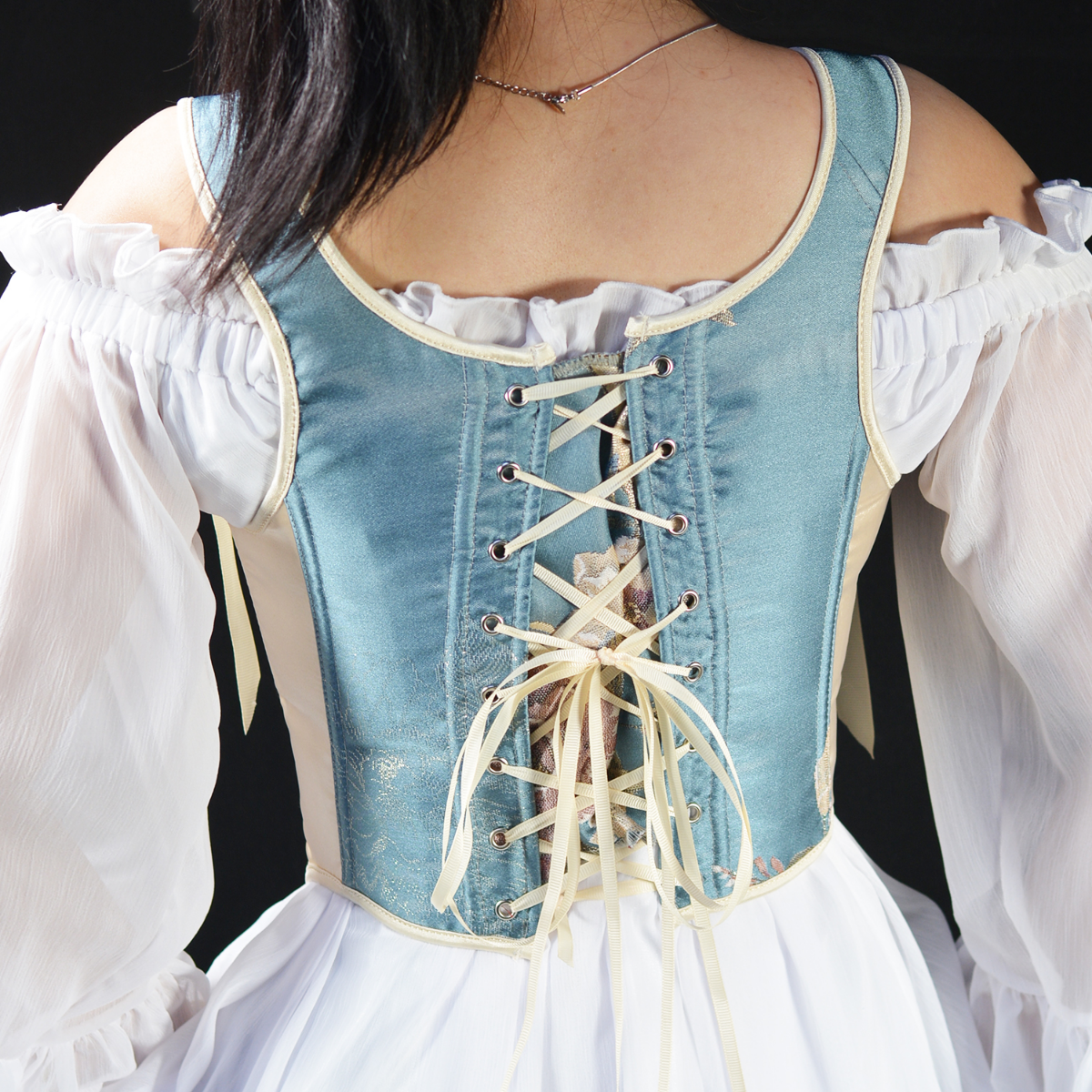 Corset bustier victorien vu de dos