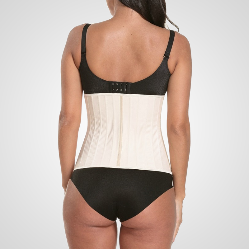 Gaine latex ventre plat vue de dos