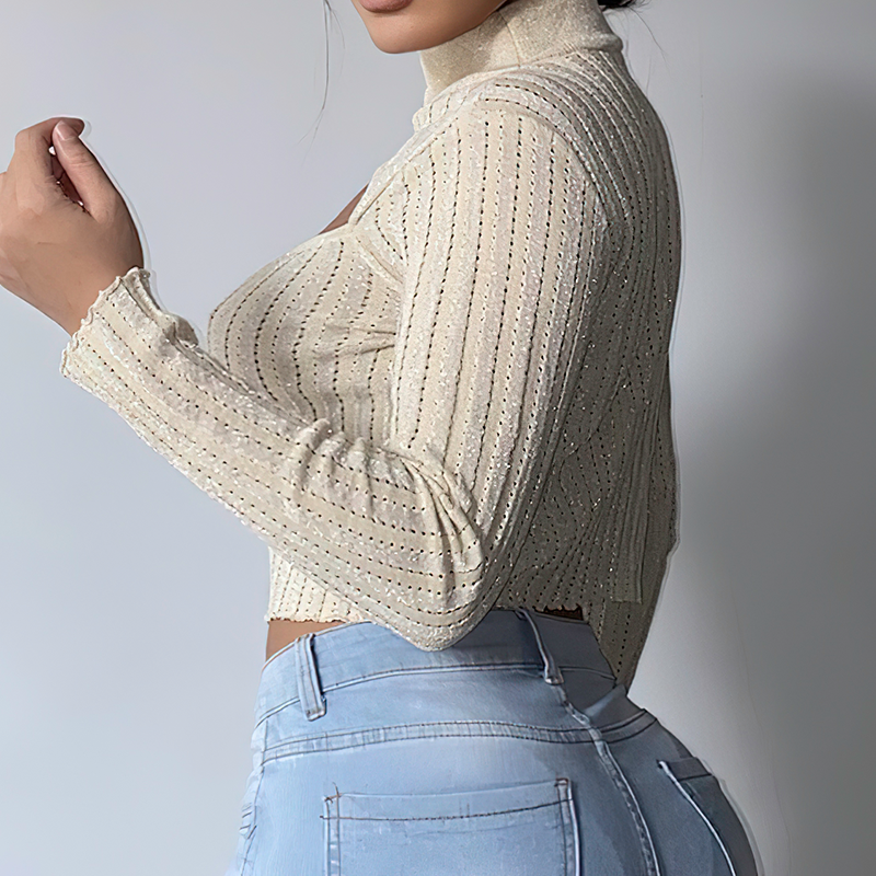 Pull style corset vu de profil