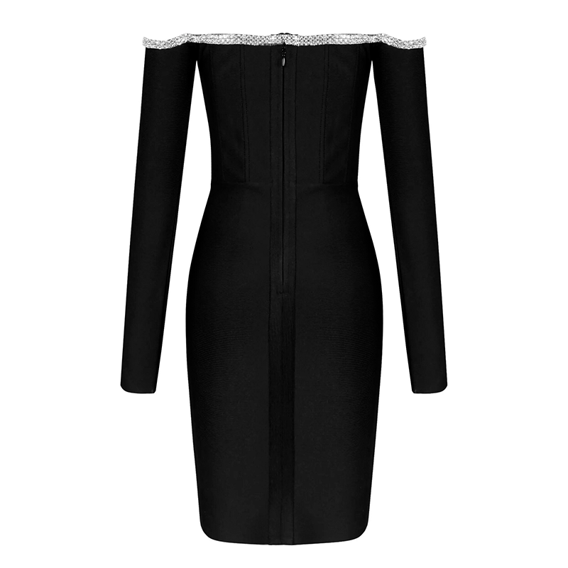 Zoom sur une robe cocktail avec corset et manche vue de dos