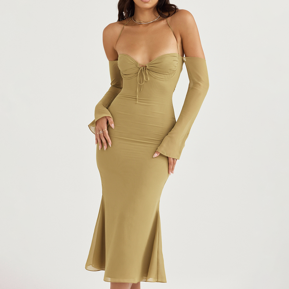 Robe lacet décolleté deals