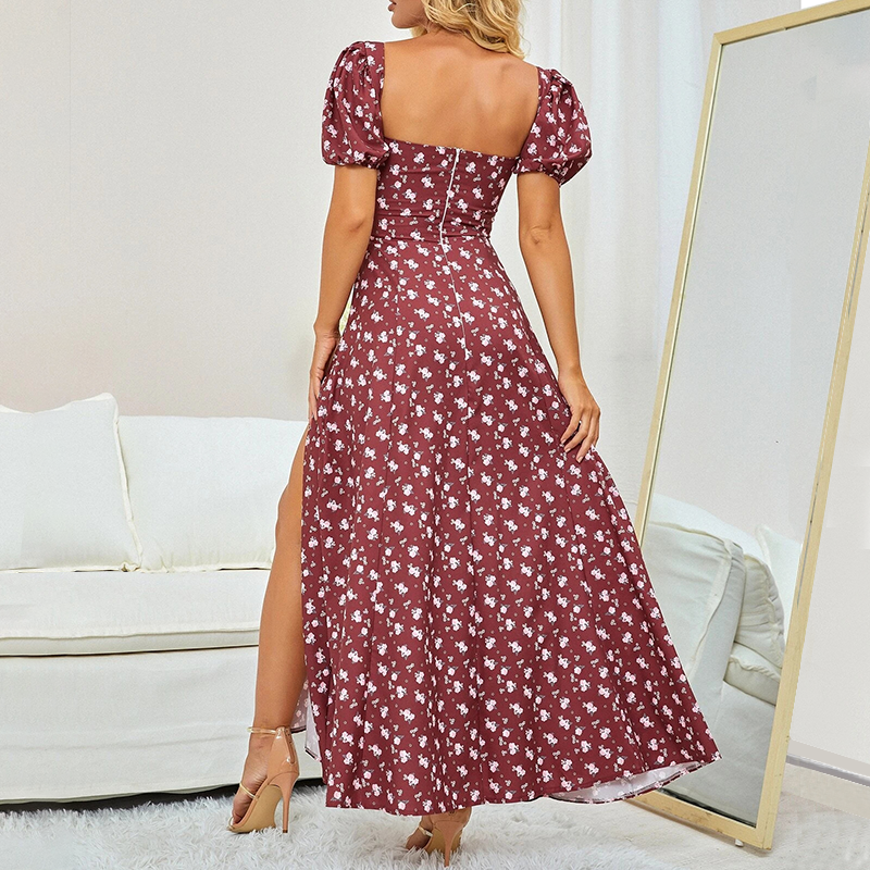 Robe romantique corset à lacet vue de dos