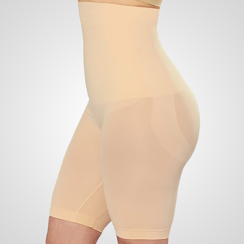 Short gainant beige vu de profil