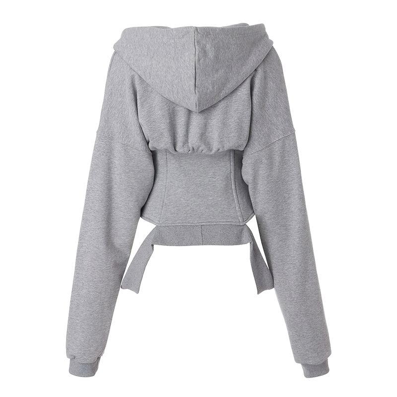 Zoom sur un sweat corset vu de dos