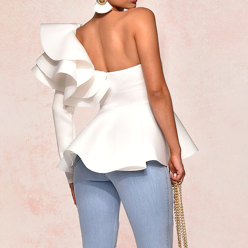 Top bustier peplum vu de dos