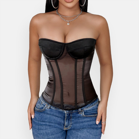 Bustier corset transparent