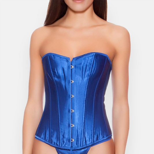 Corset bustier bleu