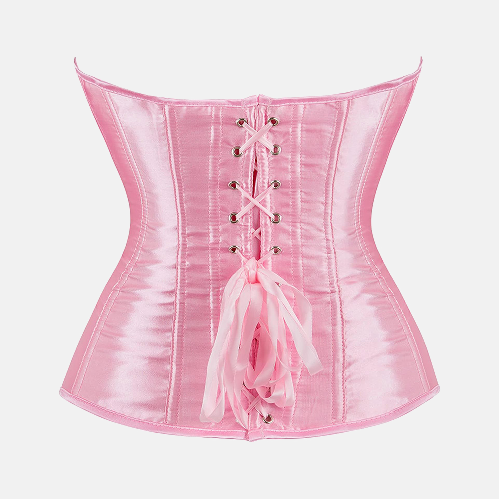 Corset bustier rose zoom dos