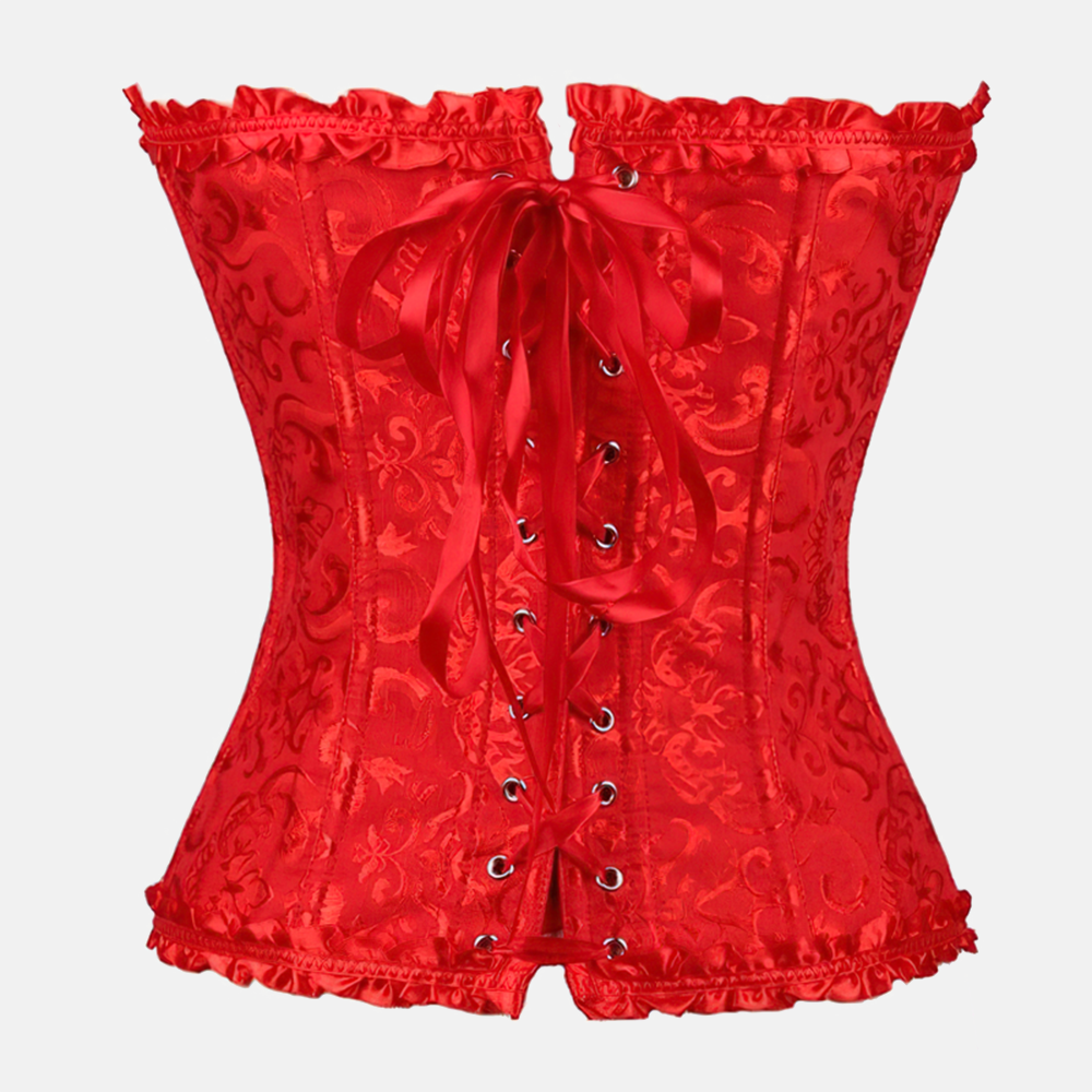 Corset bustier rouge zoom dos