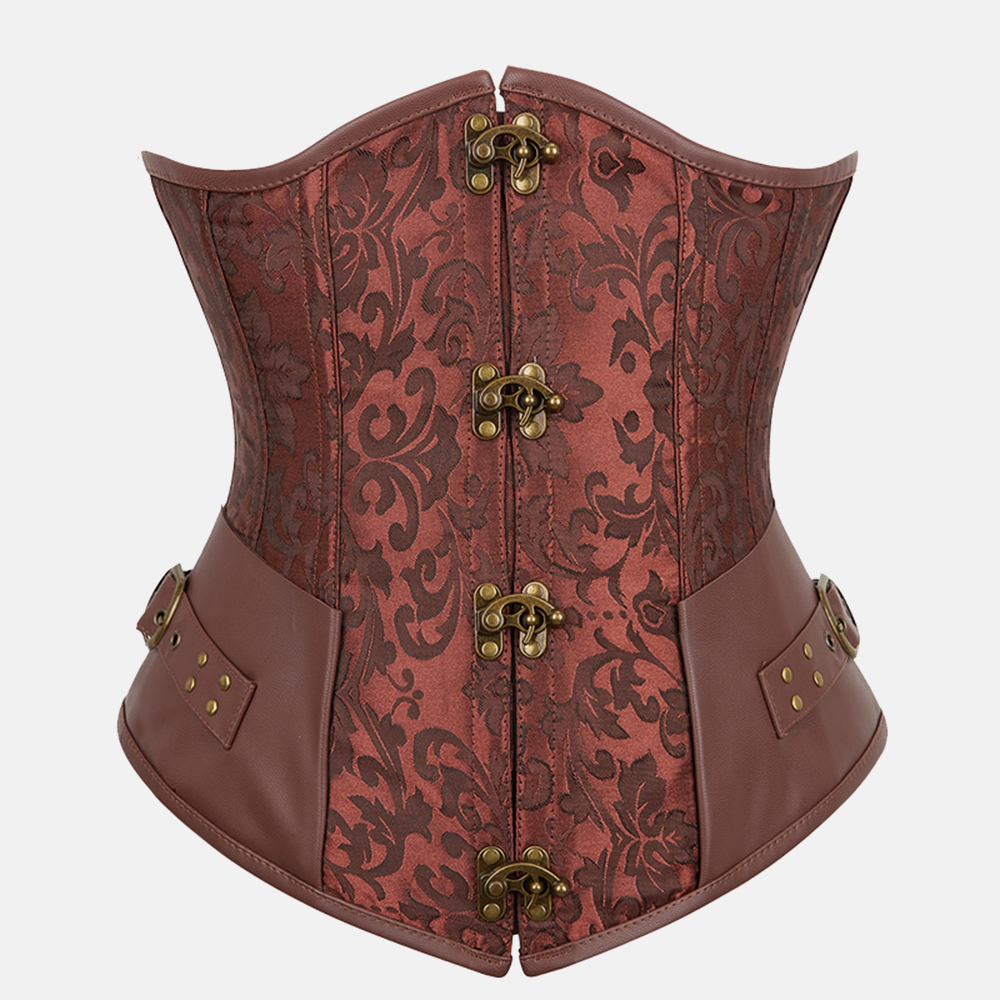 Corset serre-taille steampunk zoom face