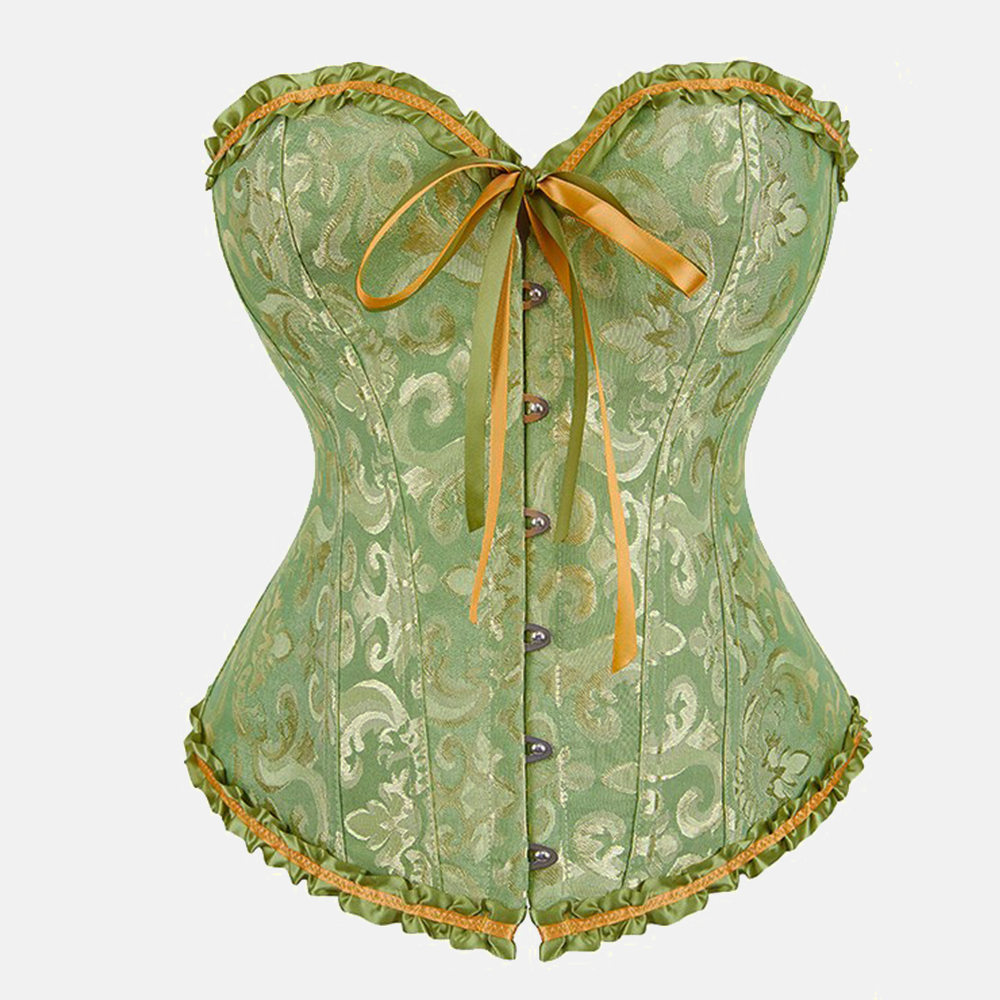 Corset vert anis zoom face