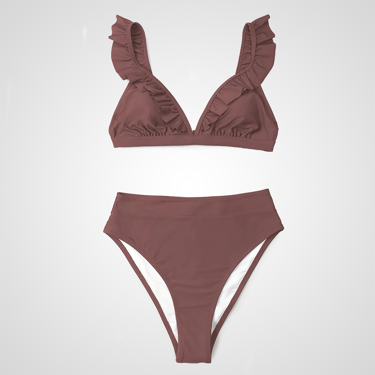 Zoom sur un maillot de bain culotte haute gainante