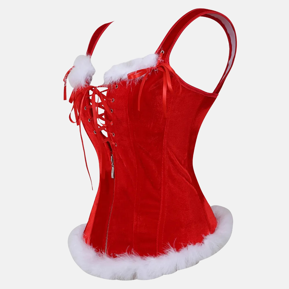 Sexy santa corset vu de profil