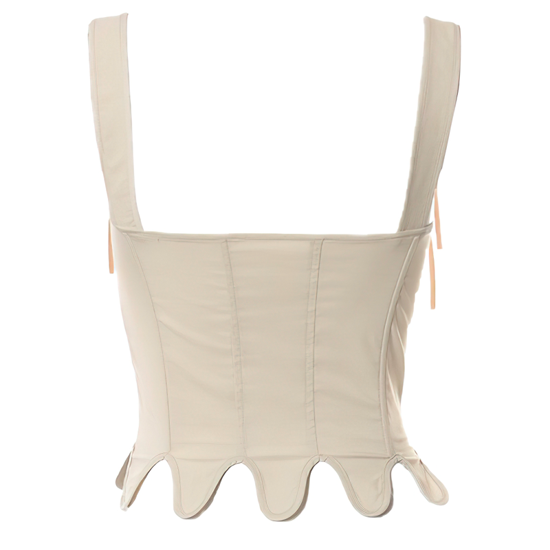 Zoom sur un corset à lacet devant vu de dos