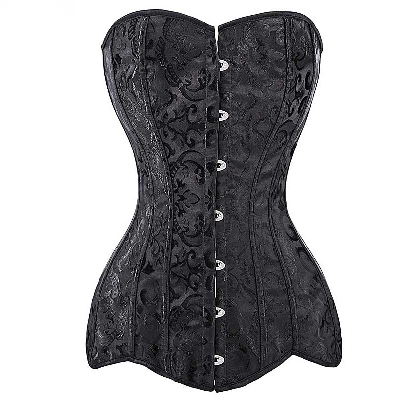 Zoom sur l'avant d'un corset bustier long