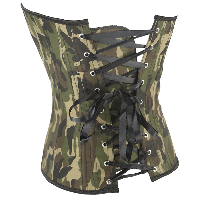 Corset camouflage vu de dos