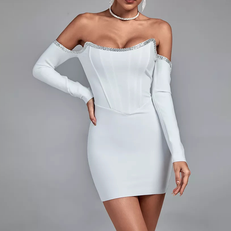 Corset micro robe blanche