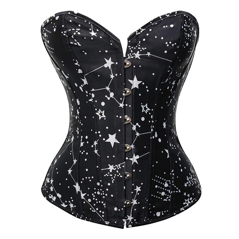 Zoom sur un corset à motif étoile vu de face