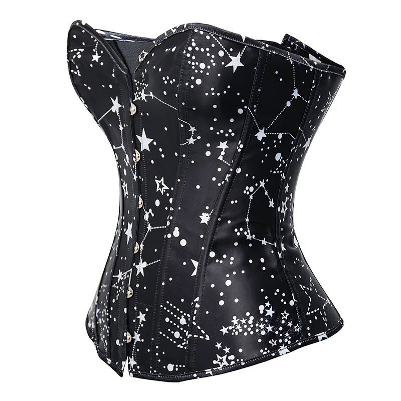 Zoom sur un corset à motif étoile vu de profil