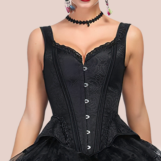 Corset noir avec bretelles