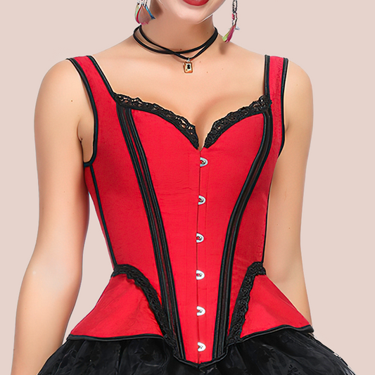 Corset rouge bretelles