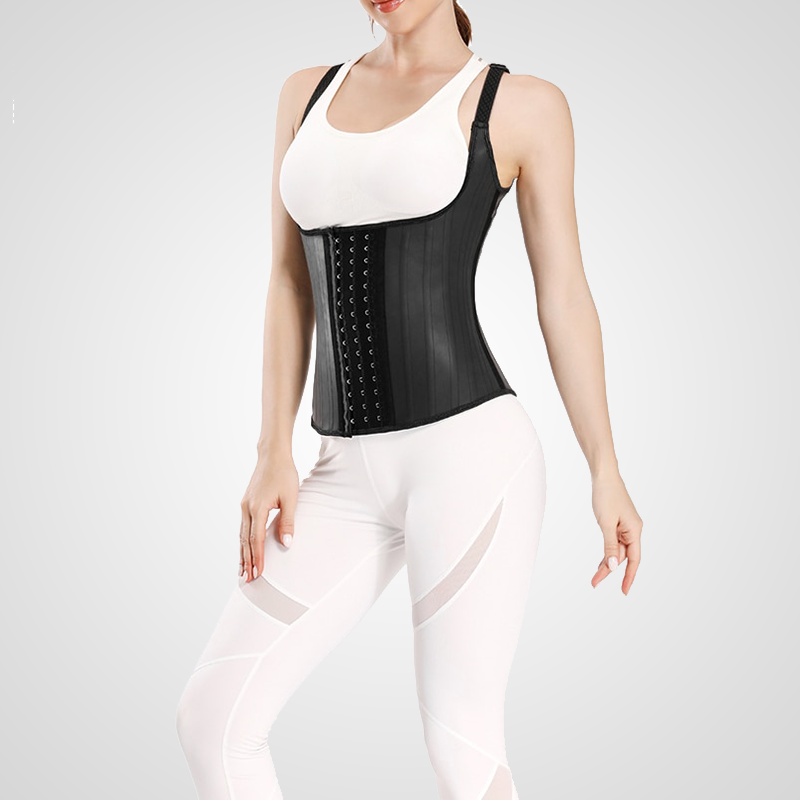 Gaine corset latex vue de profil