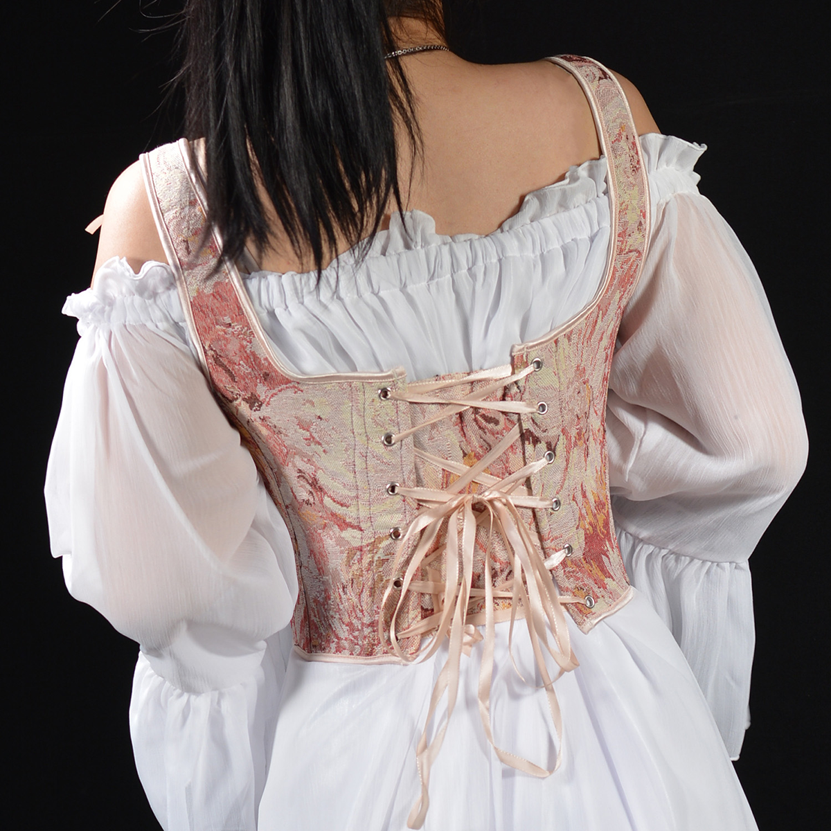 Renaissance bustier corset vu de dos