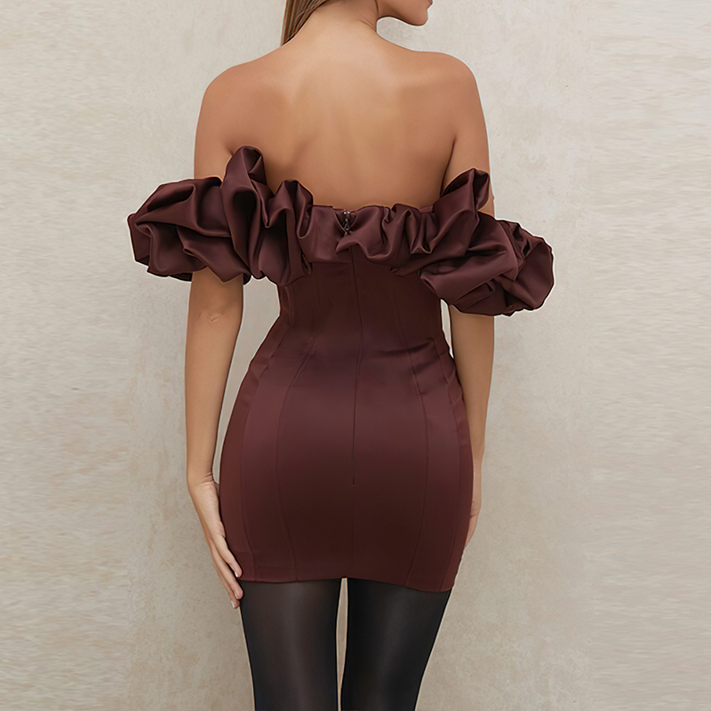 Robe cocktail corset bustier vue de dos