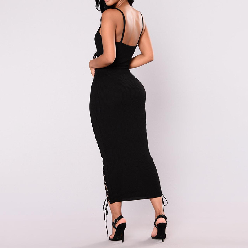 Robe longue corset vue de dos