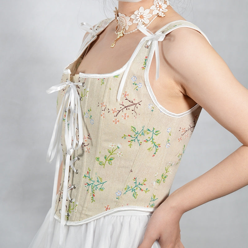 Top corset vintage vu de profil